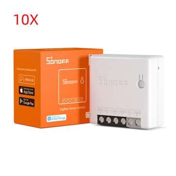 10pcs SONOFF ZBMINI Zigbee3.0 Two-Way Smart Switch APP Remote Control via eWeLink Support SmartThing