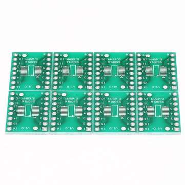 10PCS SOP16 SSOP16 TSSOP16 To DIP DIP16 0.65/1.27mm IC Adapter PCB Board