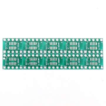 10PCS SOT23 SOP10 MSOP10 Umax SOP23 to DIP10 Pinboard SMD To DIP Adapter Plate 0.5mm/0.95mm to 2.54m