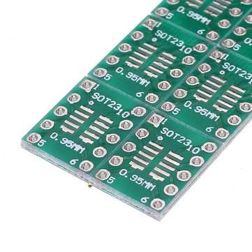 10PCS SOT23 SOP10 MSOP10 Umax SOP23 to DIP10 Pinboard SMD To DIP Adapter Plate 0.5mm/0.95mm to 2.54m