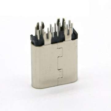 10PCS Type C 14P In-Line Female Socket USB3.1 Vertical Fast Charging Female Socket PD Tail Socket