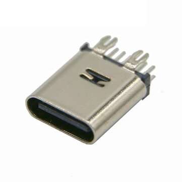 10PCS Type C 14P In-Line Female Socket USB3.1 Vertical Fast Charging Female Socket PD Tail Socket
