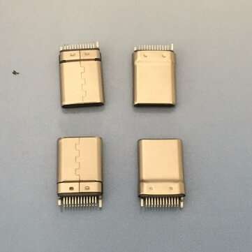 10PCS USB 3.1 Type-C Male Connector USB-C Stretch Seamless Without PCB Board 24pin Splint Connector