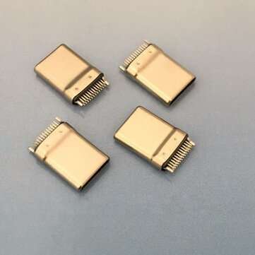 10PCS USB 3.1 Type-C Male Connector USB-C Stretch Seamless Without PCB Board 24pin Splint Connector
