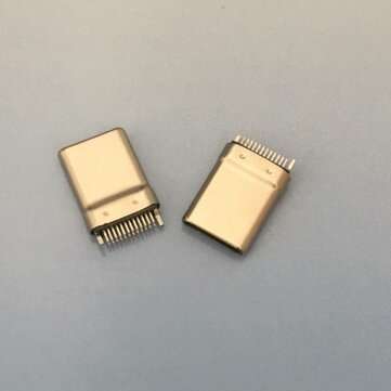 10PCS USB 3.1 Type-C Male Connector USB-C Stretch Seamless Without PCB Board 24pin Splint Connector
