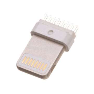 10PCS USB Apple 16pin Male Wide-Foot Round Rubber (7.3mm*1.5mm) Splint 0.8mm Square Head Integrated