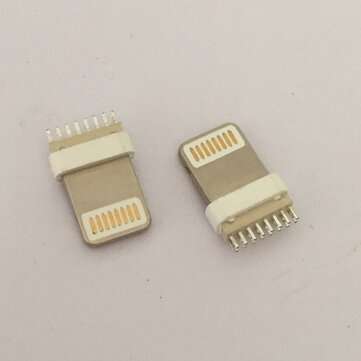 10PCS USB Apple 16pin Male Wide-Foot Round Rubber (7.3mm*1.5mm) Splint 0.8mm Square Head Integrated