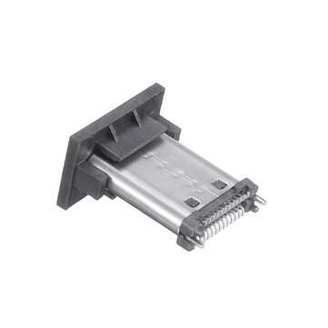 10PCS TYPE-C3.1 Male Vertical Four Feet 24p Double Row Patch USB Vertical SMT with Dust Plug
