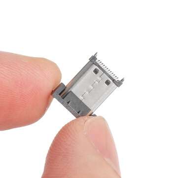 10PCS TYPE-C3.1 Male Vertical Four Feet 24p Double Row Patch USB Vertical SMT with Dust Plug