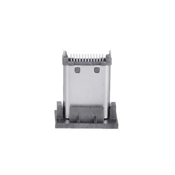10PCS TYPE-C3.1 Male Vertical Four Feet 24p Double Row Patch USB Vertical SMT with Dust Plug