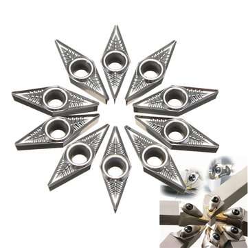 10pcs VCGT160408-AK H01 VCGT332-AK Carbide Inserts Lathe Tool for Aluminum