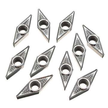 10pcs VCGT160408-AK H01 VCGT332-AK Carbide Inserts Lathe Tool for Aluminum