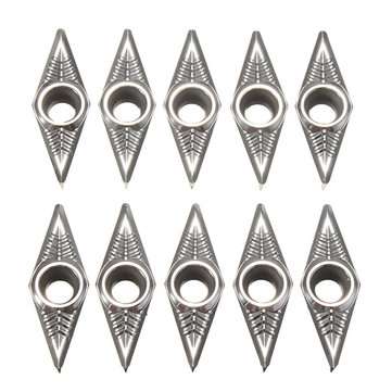10pcs VCGT160408-AK H01 VCGT332-AK Carbide Inserts Lathe Tool for Aluminum