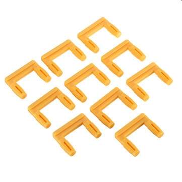 10pcs U-shaped Wood Board Connector Plastic Stealth Right Angle Fixed Cabinet Hinge Buckle Lock Furn