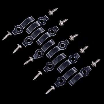 10PCS Waterproof 10MM Width Mounting Brackets Fixing Clip With Screws for 3528 5050 5630 LED Strip L