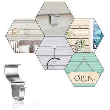 10Pcs Vinyl Siding Hooks Hanger Stainless Steel No-Hole Needed Vinyl Siding Clips for Hanging Home O