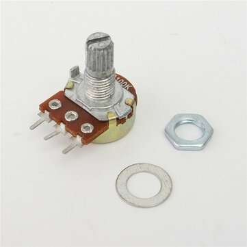 10Pcs WH148 B100K Linear Potentiometer 15mm Shaft With Nuts And Washers Hot