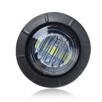 10Pcs White Light 12V-24V LED Clearance Side Marker Indicators Lights Lamp Lorry Truck Boat Trailer
