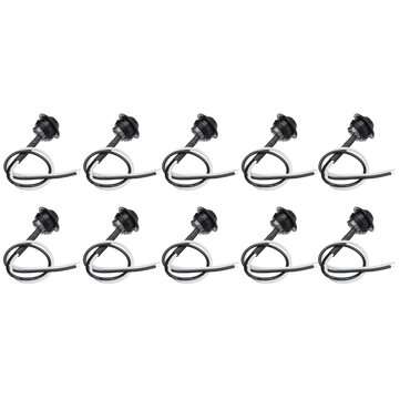 10Pcs White Light 12V-24V LED Clearance Side Marker Indicators Lights Lamp Lorry Truck Boat Trailer