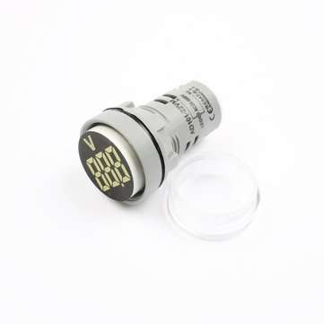 10pcs White LED 22mm DC Voltage Measuring Instrument Mini Voltagemeter DC6~100V AD101-22VM Indicator