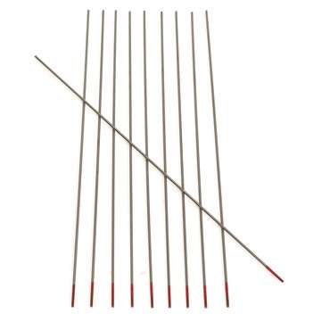 10Pcs WT20 1.0x175mm TIG Welding Tungsten Electrodes Red Tip Rods Set