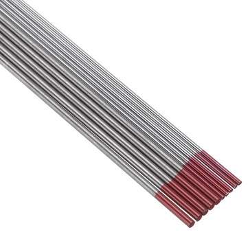 10Pcs WT20 1.0/1.6x150mm TIG Welding Tungsten Electrodes Red Tip Rods Set