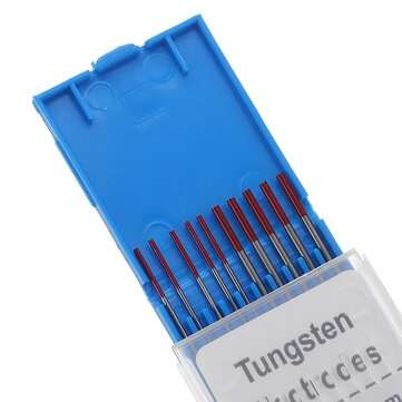 10Pcs WT20 1.0/1.6x150mm TIG Welding Tungsten Electrodes Red Tip Rods Set