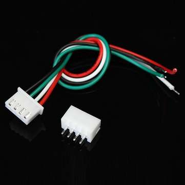 10Pcs XH Pitch 2.54mm Single Head 4Pin 4Way Wire To Board Connector 15cm 24AWG With Socket