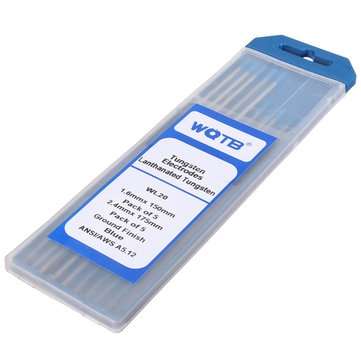 10pcs/set WL20 TIG Welding Tungsten Electrode 1.6mmx150mm +2.4mmx175mm