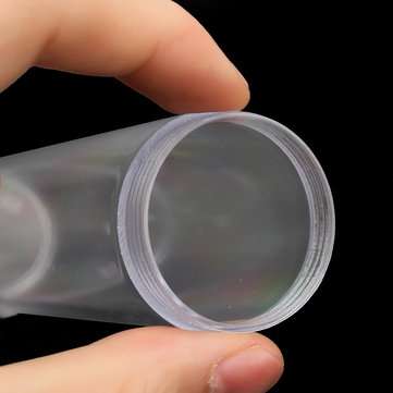 10Pcs/Set 25mm Round Clear Plastic Coin Tube Coin Holder Container for Quarter Dollar Storage Tube S