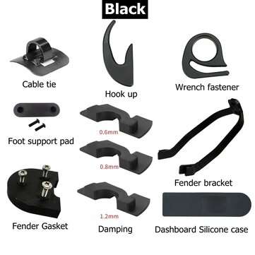 10PSC Red/Black/White Starter Kit Scooter Accessories For Scooter M365/M187/PRO (COLOR.: BLACK)