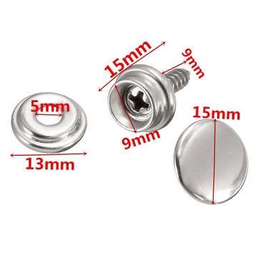 10Set Snap Fastener Screws For Boat Marine Canvas Cover