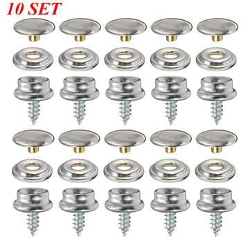 10Set Snap Fastener Screws For Boat Marine Canvas Cover