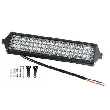 10V-30V 402W 134 LED 10 Inch Tri-Row LED Work Lights Bar Spot Beam For Offroad Truck Boat 6000K Wate