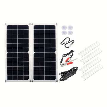 10W 16V 0.9A 420x190x2.5mm Monocrystalline Solar Panel + 4*Spring + Cables Kit with Rear Junction Bo