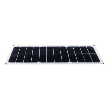 10W 14V Monocrystalline Silicon Semi-flexible Solar Panel with 3 x Spring Suppport 5V Single USB + 1