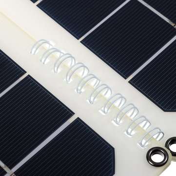10W 14V Monocrystalline Silicon Semi-flexible Solar Panel with 3 x Spring Suppport 5V Single USB + 1