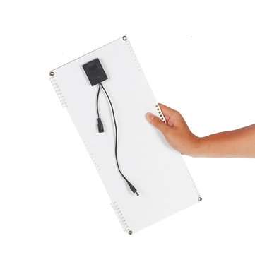 10W 14V Monocrystalline Silicon Semi-flexible Solar Panel with 3 x Spring Suppport 5V Single USB + 1