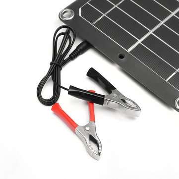 10W 37x18cm Monocrystalline Silicon Semi-flexible Solar Panel with USB 12V/5V DC For Car Boat Charge