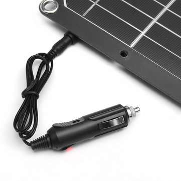10W 37x18cm Monocrystalline Silicon Semi-flexible Solar Panel with USB 12V/5V DC For Car Boat Charge