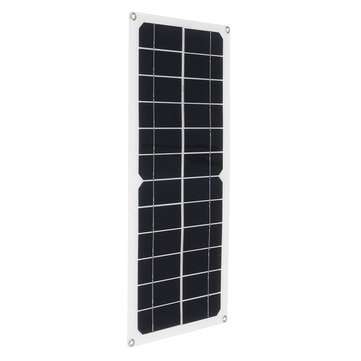 10W 12V/5V USB Solar Panel Power System Battery Charger Generator LED Light Bulb W/ 10A Controller