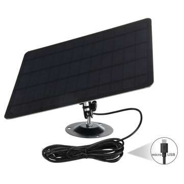 10W 5V High Efficient Monocrystalline Solar Panel 3M Micro USB Cable Waterproof Compatible with Diff