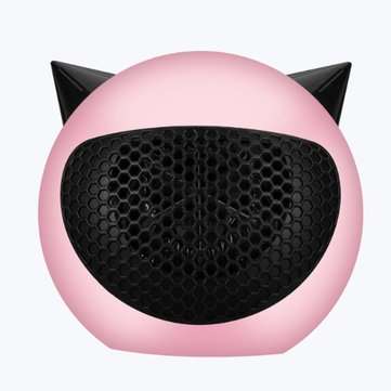 10W Cute Cartoon Mini Electric Heater Fan Space Heater Stove Heater  Winter Warmin... (COLOR1: PINK)