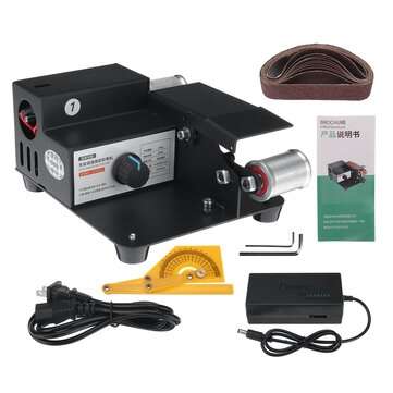 110-240V Multifunctional Mini Belt Sander Cutter Stepless Speed Electric DIY Polishing Grinding Mach