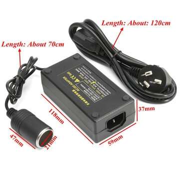 110-240V to DC 12V 5A Power Inverter Cigarette Lighter Adapter Converter Power