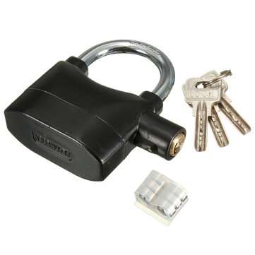 110db Padlock Alarm Lock Metal Sensor Security Siren Garage Bicycle Motorcycle