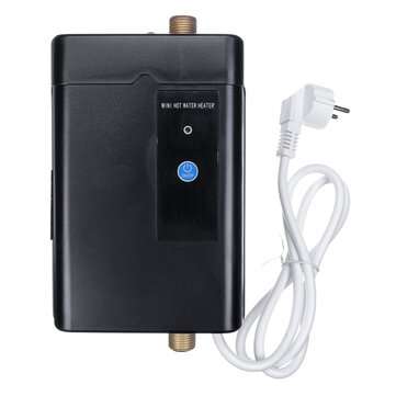 110V/220V Stainless Steel Shell Mini Electric Tankless Instant Hot Water Heater (PLUG: EUPLUG)