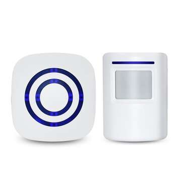 110V-240V Wireless Infrared Sensor Doorbell Automatic Alarm Doorbell Shop Welcome ... (PLUG: EUPLUG)