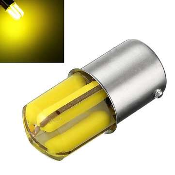 1156 BA15S P21W 4-Side Car COB LED Turn Signal Indicator Light Tail Reverse DRL B... (COLOR: YELLOW)
