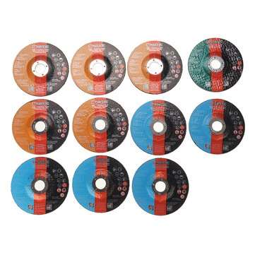 11Pcs 125MM Metal Stainless Steel Cutting Discs Cut Off Wheels Flap Sanding Grinding Discs Angle Gri